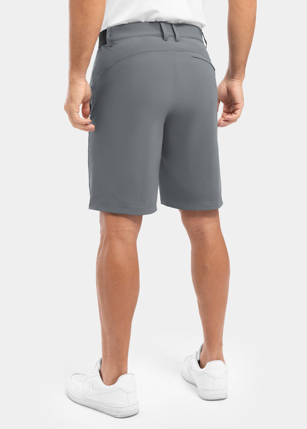 Pantaloncini da golf casual da lavoro elasticizzati e ad asciugatura rapida da uomo, pantaloncini a cinque punti