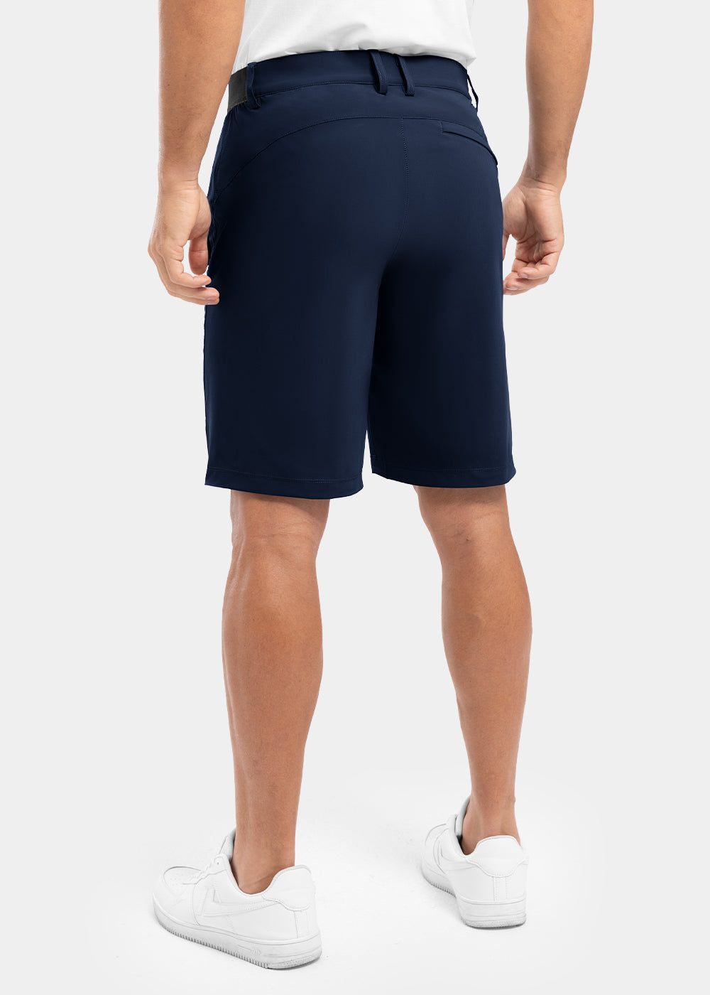 Pantaloncini da golf casual da lavoro elasticizzati e ad asciugatura rapida da uomo, pantaloncini a cinque punti