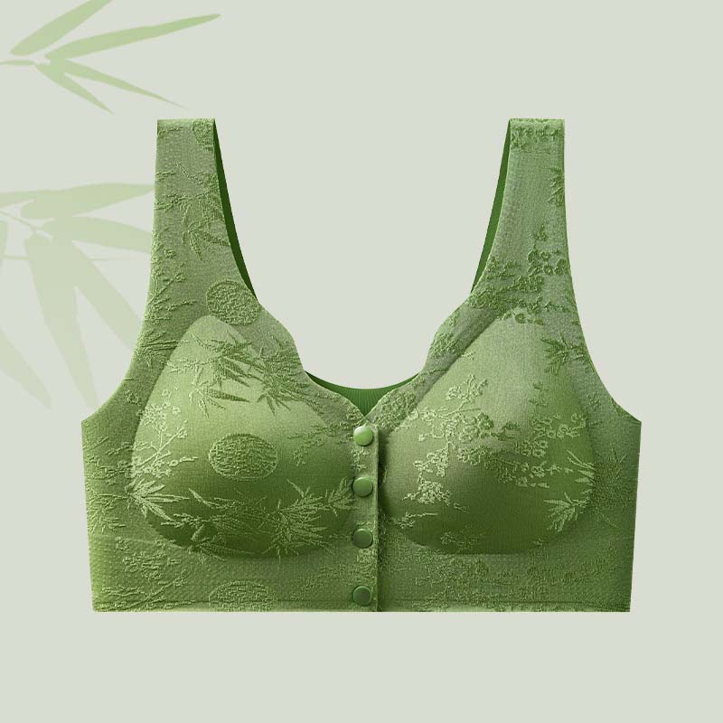 Reggiseno con chiusura frontale in jacquard goffrato