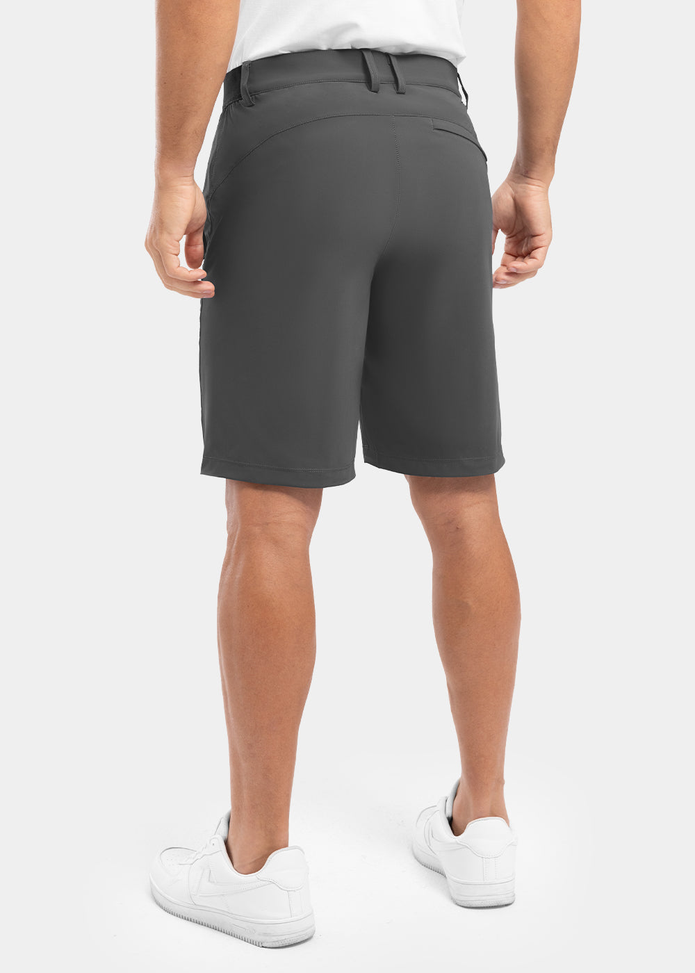 Pantaloncini da golf casual da lavoro elasticizzati e ad asciugatura rapida da uomo, pantaloncini a cinque punti