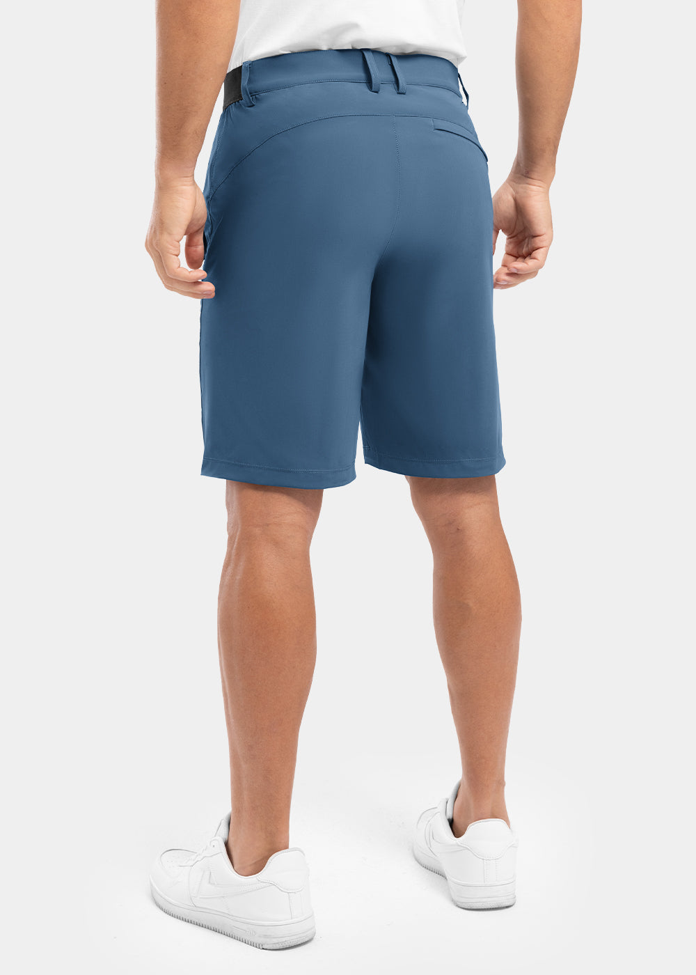 Pantaloncini da golf casual da lavoro elasticizzati e ad asciugatura rapida da uomo, pantaloncini a cinque punti