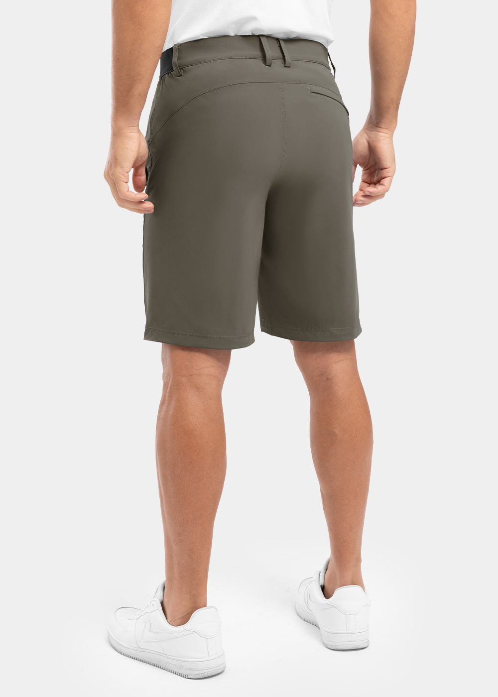 Pantaloncini da golf casual da lavoro elasticizzati e ad asciugatura rapida da uomo, pantaloncini a cinque punti