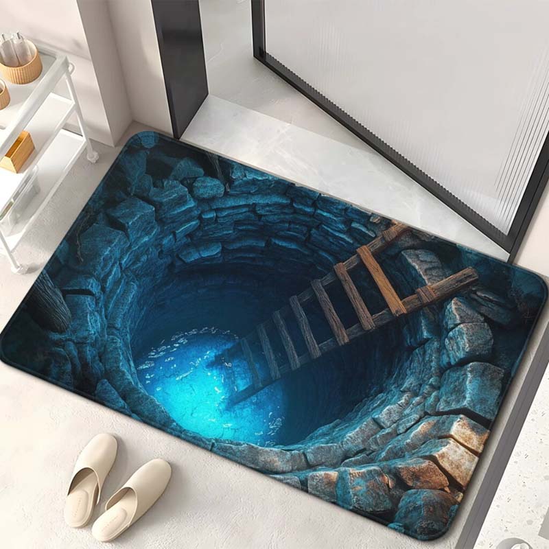 Zerbino antiscivolo con stampa HD motivo “Visual Illusion Endless Abyss