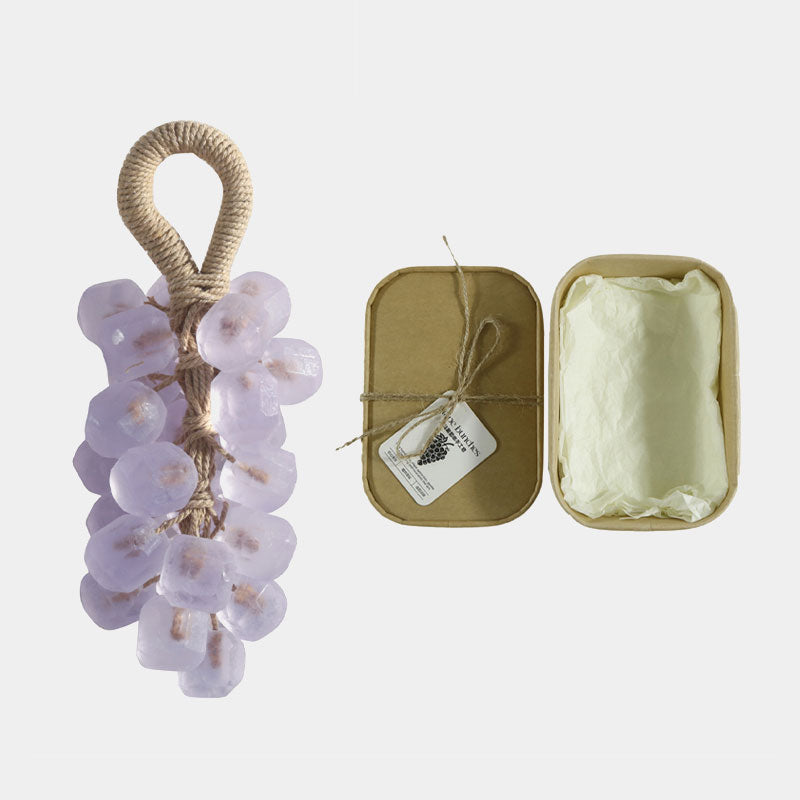 Sapone originale fatto a mano con cristalli di uva, detergente delicato per il viso (confezione singola: 25 pezzi)