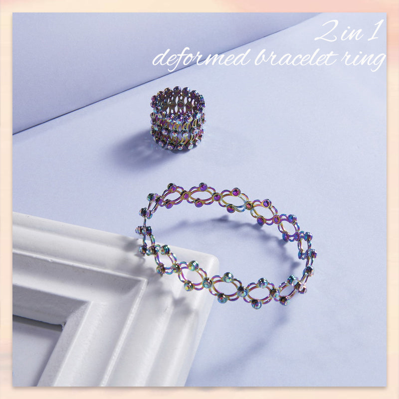 Anello bracciale trasformabile 2 in 1 regolabile