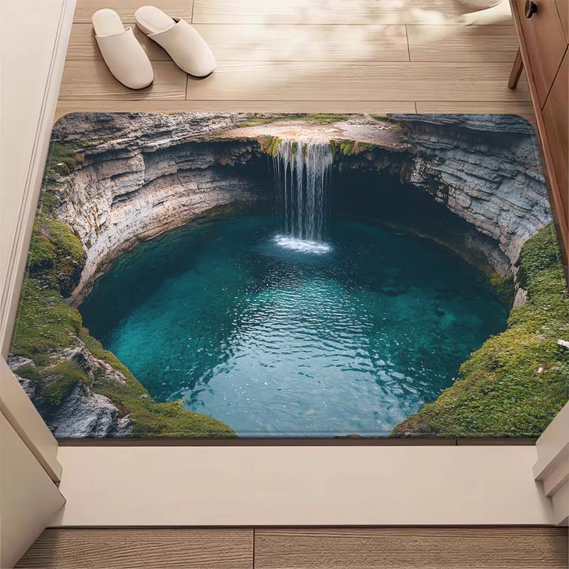 Zerbino antiscivolo con stampa HD motivo “Visual Illusion Endless Abyss