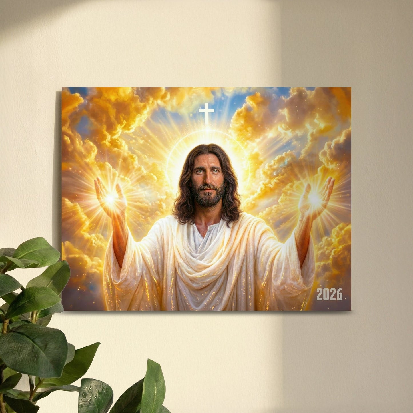 ✝️Gesù Cristo Immagini raffinate Calendario da parete 2026 - Fede quotidiana, pace e ispirazione divin