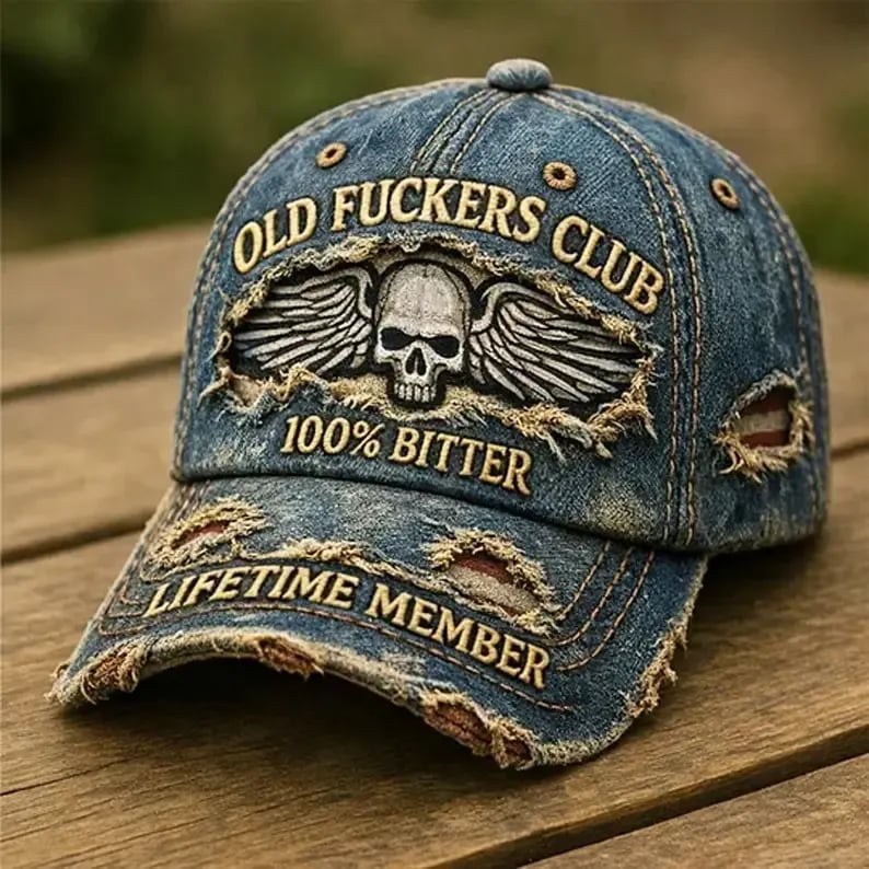 🧢Old F*ckers Club – Cappellino da baseball vintag