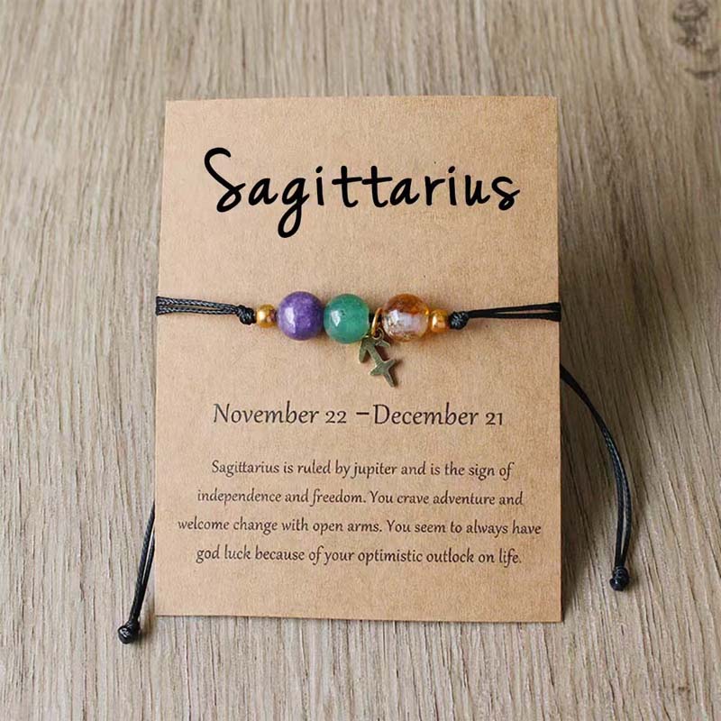 Bracciale intrecciato a mano con dodici costellazioni
