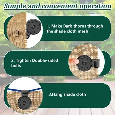 💥🔥Tessuto ombreggiante Heavy Duty Lock Grip