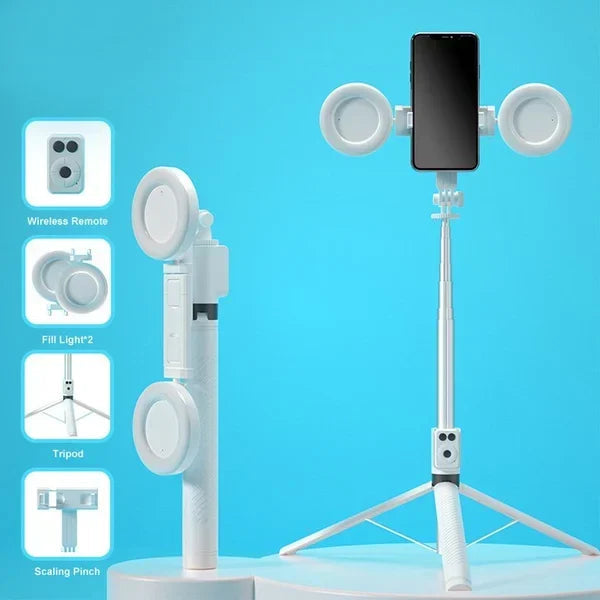 🔥Hot Sale SCONTO DEL 50%🎁Nuovo selfie stick e treppiede multifunzionale migliorato estensibile per telefono