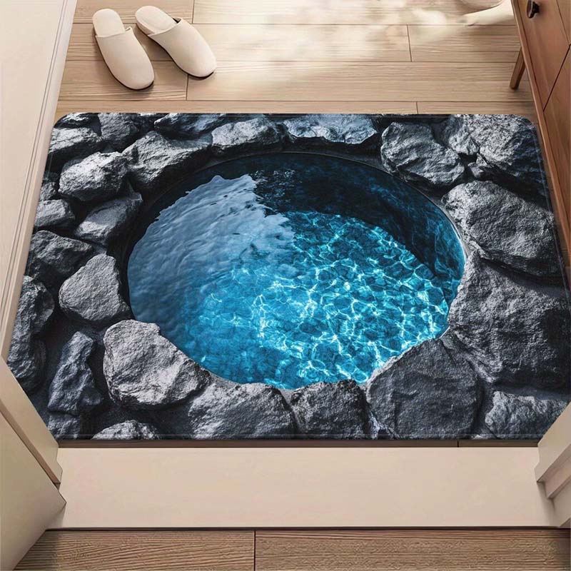Zerbino antiscivolo con stampa HD motivo “Visual Illusion Endless Abyss