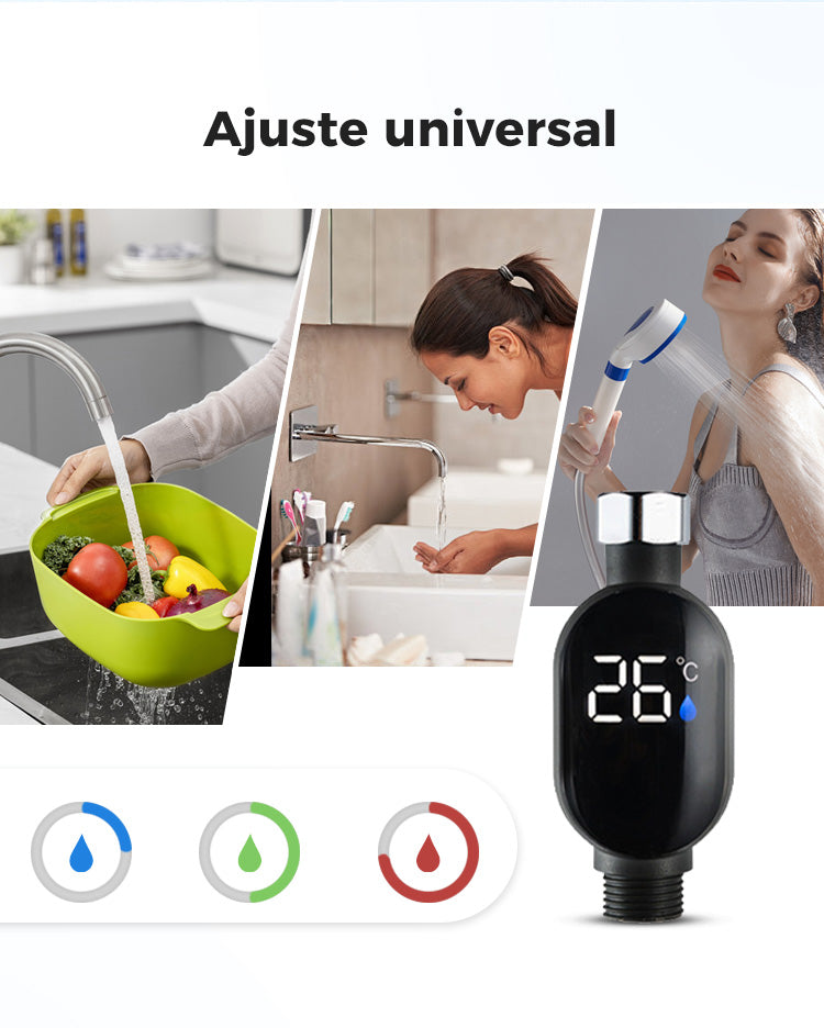 🚿 💧 Soffione doccia con indicatore LED - Mostra la temperatura dell'acqua con colori diversi, facile da installare e a risparmio energetico 🌈📦