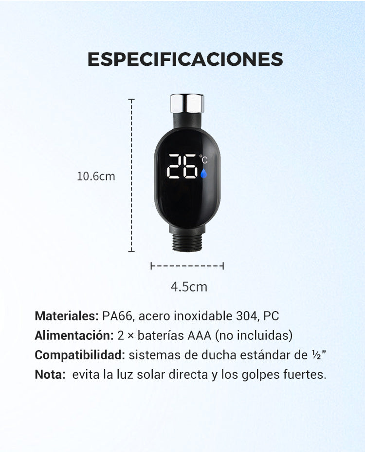 🚿 💧 Soffione doccia con indicatore LED - Mostra la temperatura dell'acqua con colori diversi, facile da installare e a risparmio energetico 🌈📦