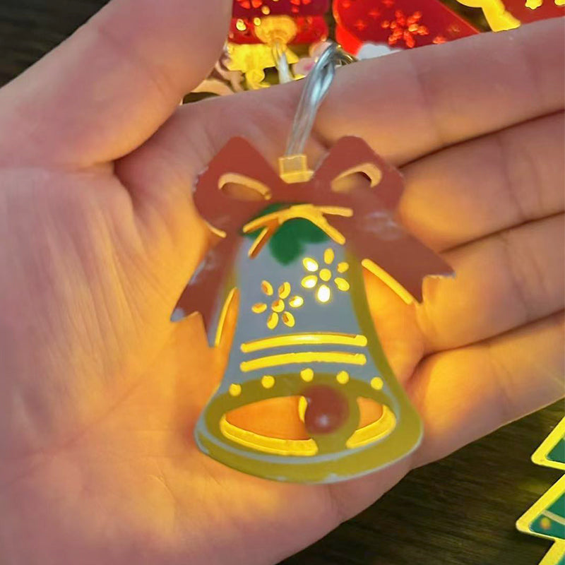 🎄 Catena luminosa decorativa natalizia a LED in ferro