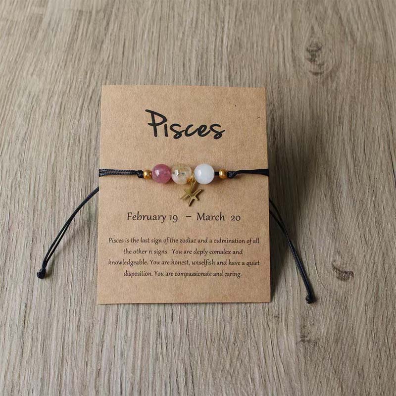 Bracciale intrecciato a mano con dodici costellazioni
