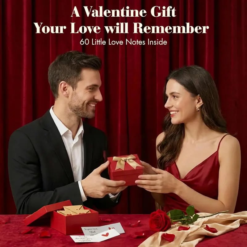 💌Scatola fai da te per messaggi d'amore – Mini biglietti bianchi e buste per lui/lei💕