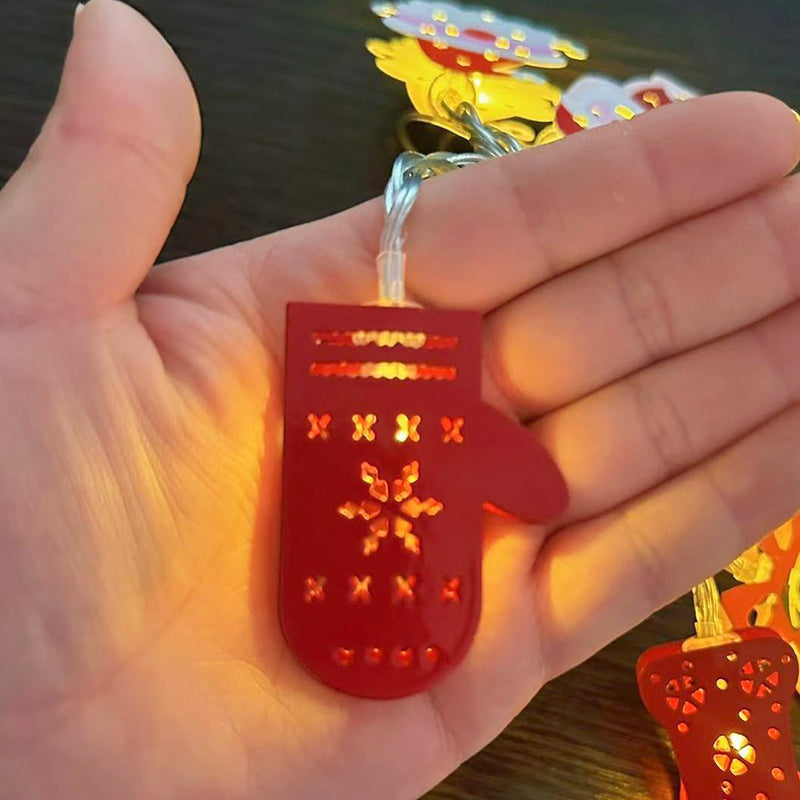 🎄 Catena luminosa decorativa natalizia a LED in ferro