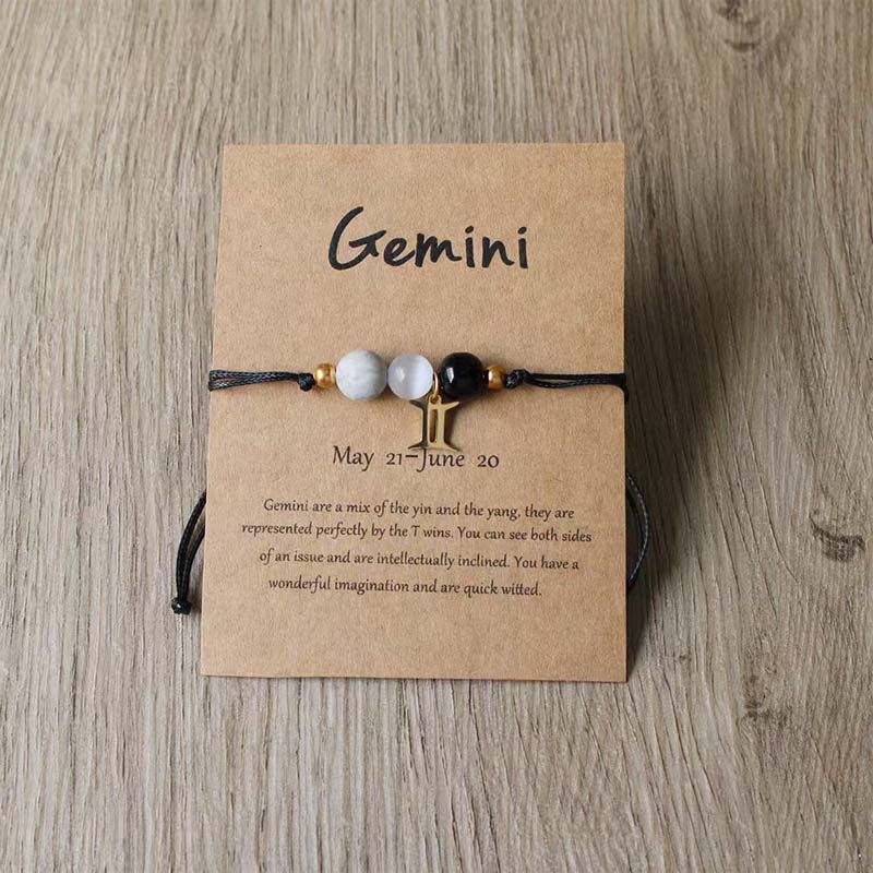 Bracciale intrecciato a mano con dodici costellazioni