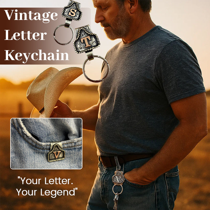 Portachiavi a forma di lettera vintage🔥Saldi natalizi 49% di sconto🎄