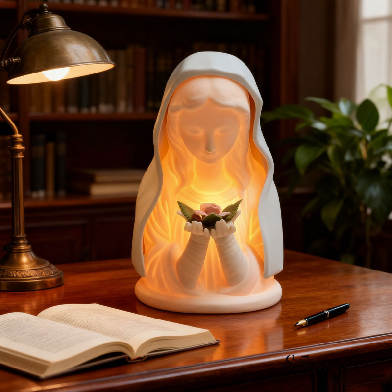 Lampada da notte per la preghiera alla Vergine Maria