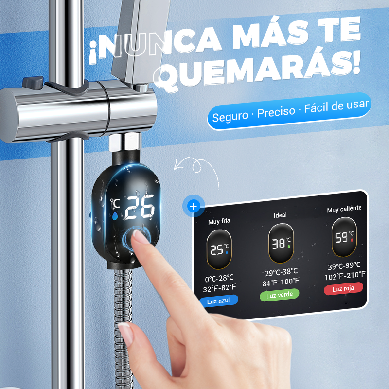 🚿 💧 Soffione doccia con indicatore LED - Mostra la temperatura dell'acqua con colori diversi, facile da installare e a risparmio energetico 🌈📦
