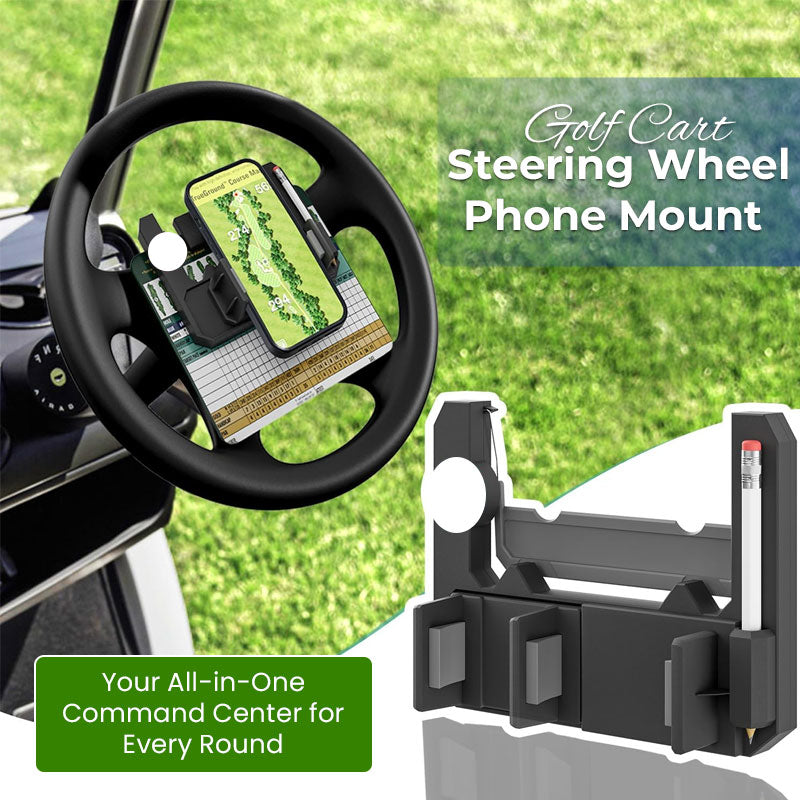 Supporto per cellulare da volante per golf cart⛳ — Il tuo centro di comando tutto in uno per ogni partita