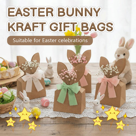 🐰  Sacchetti regalo Kraft con coniglietto pasquale