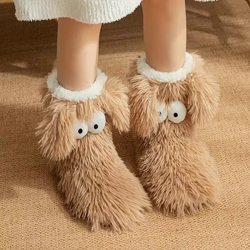 Simpatici calzini antiscivolo in peluche