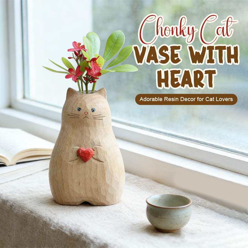 Vaso Chonky Cat con cuor