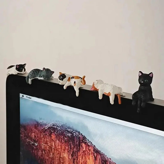 🎁Ultimo giorno 49% DI SCONTO🐱Mini statuine da scrivania a forma di gatto – Set di 5 simpatici gattini cartoo