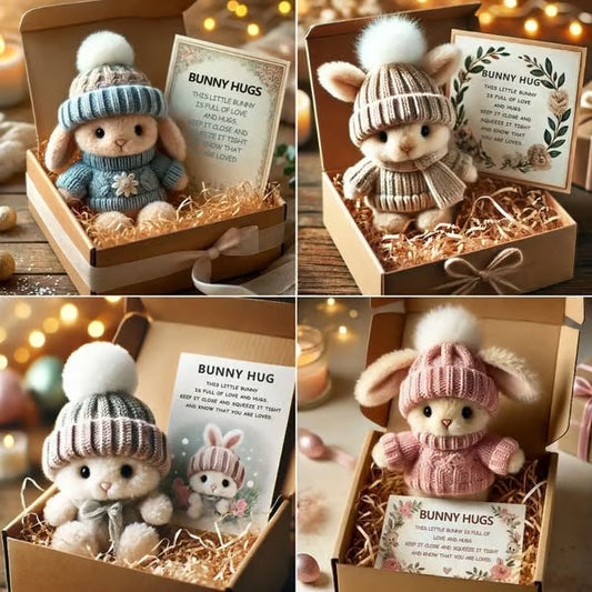 🎉Saldi speciali🐇Mini coniglietto abbraccio fatto a mano, grazioso regalo di Pasqua