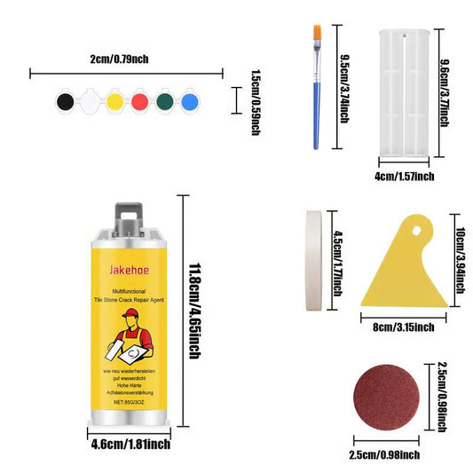 🔥ULTIMO GIORNO 50% DI SCONTO - 🔧Colla per riparazione piastrelle ad asciugatura rapida - Kit completo di attrezzi per il fai da te - Ripara le crepe in modo permanente in pochi minuti!