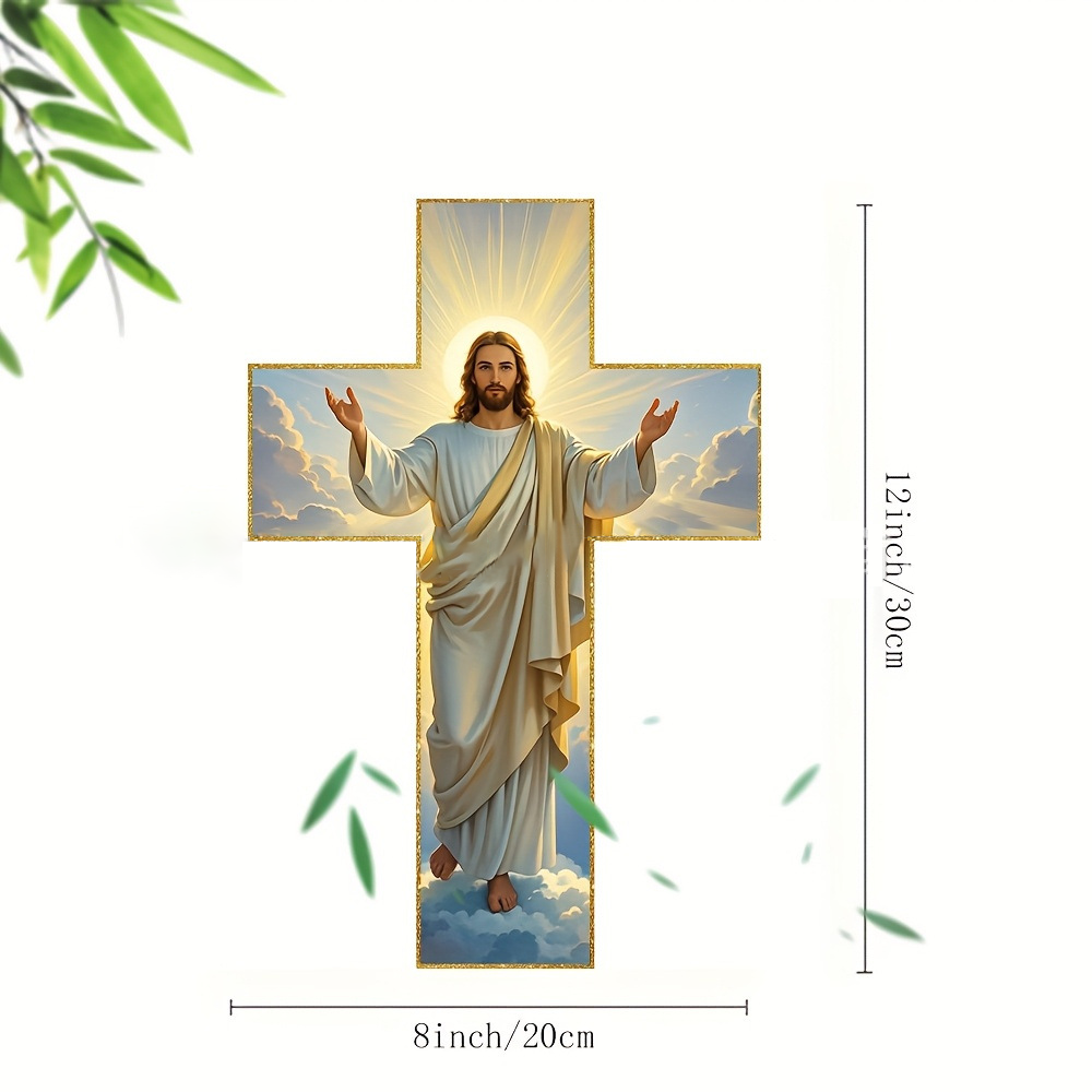 Croce da parete vintage in legno raffigurante Gesù Cristo