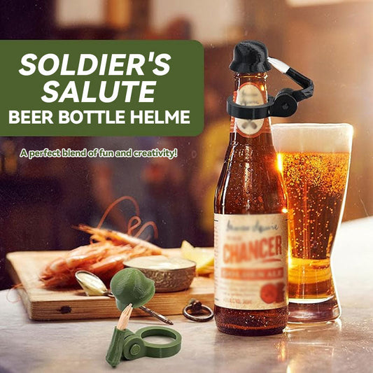 🍻 Casco a forma di bottiglia di birra “Soldier Salute” 🎖️