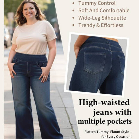 Pantaloni comodi ed elasticizzati a vita alta
