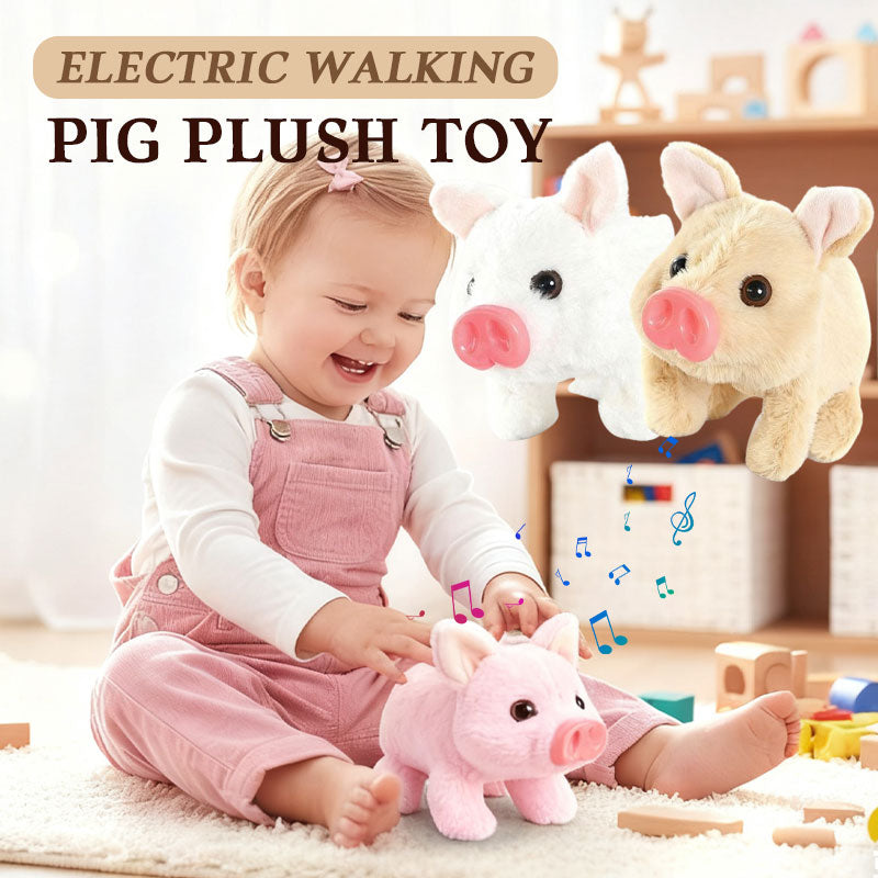 Peluche elettrico a forma di maiale che cammina
