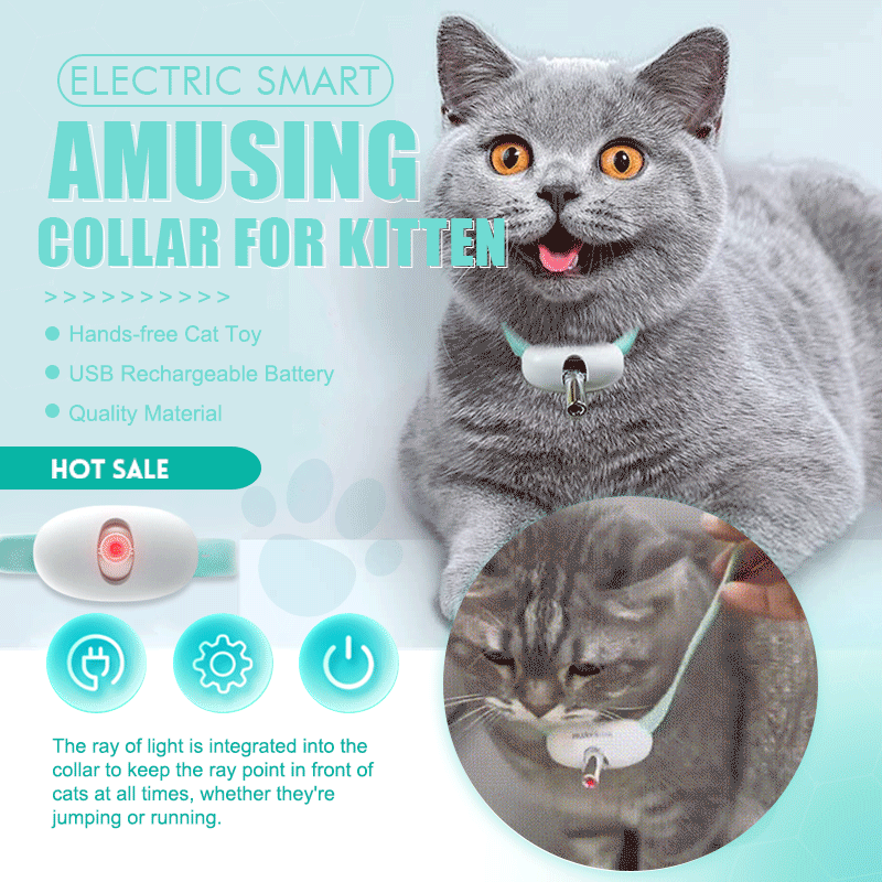 Collare laser intelligente per gatti Giocattolo laser divertente per gatti