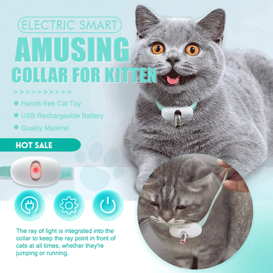 Collare laser intelligente per gatti Giocattolo laser divertente per gatti