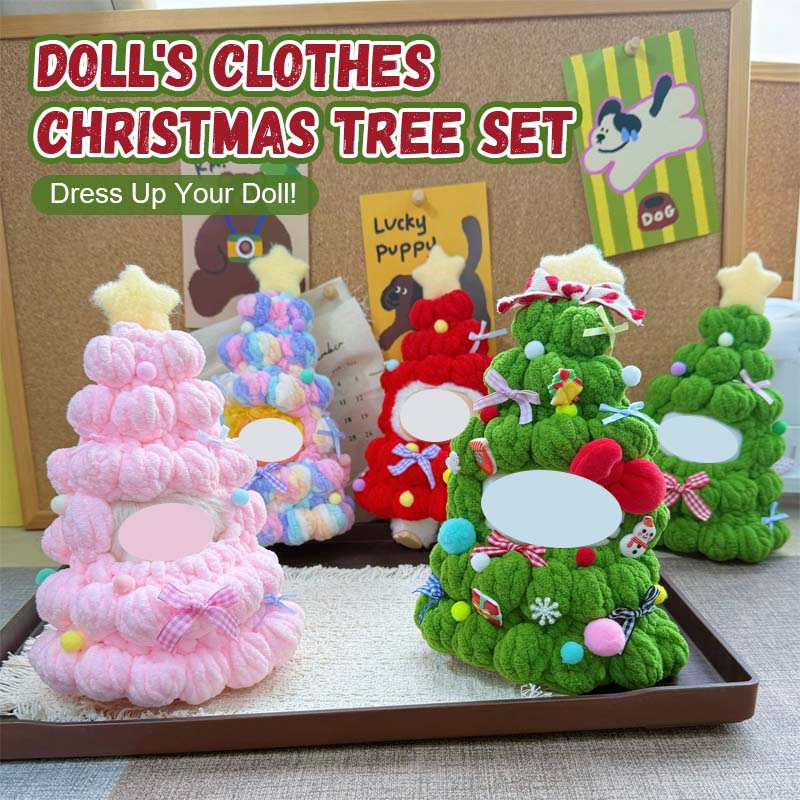 Set di vestiti per bambole per l'albero di Natale
