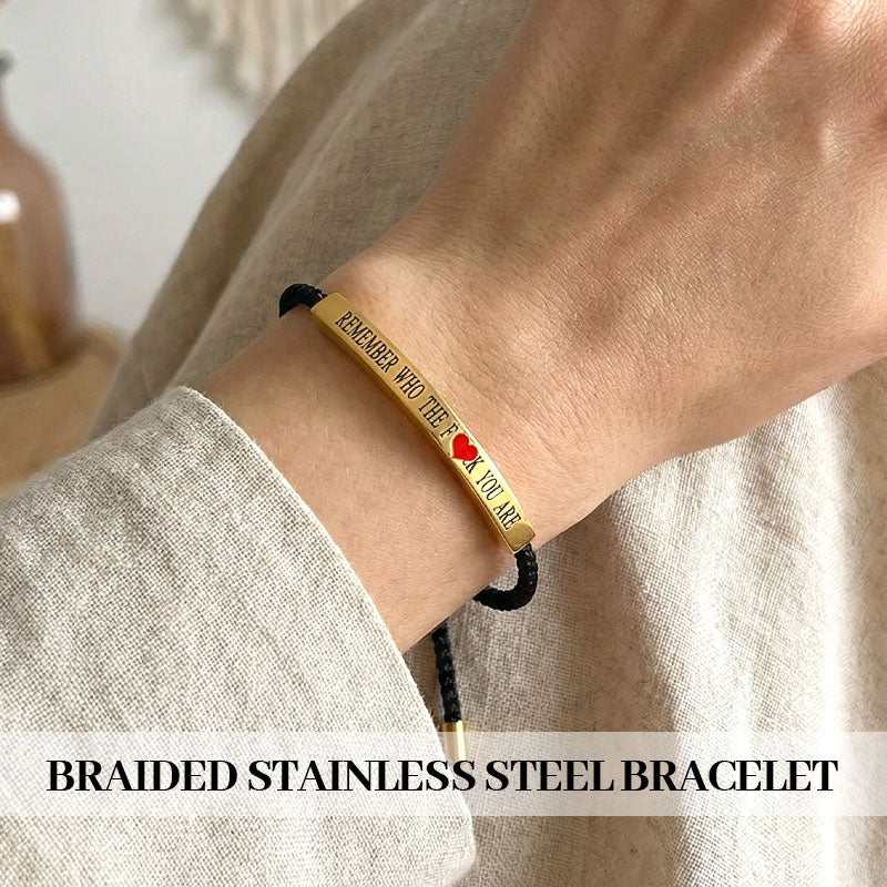 Bracciale intrecciato in acciaio inossidabil
