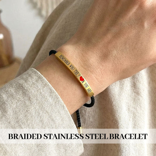 Bracciale intrecciato in acciaio inossidabil