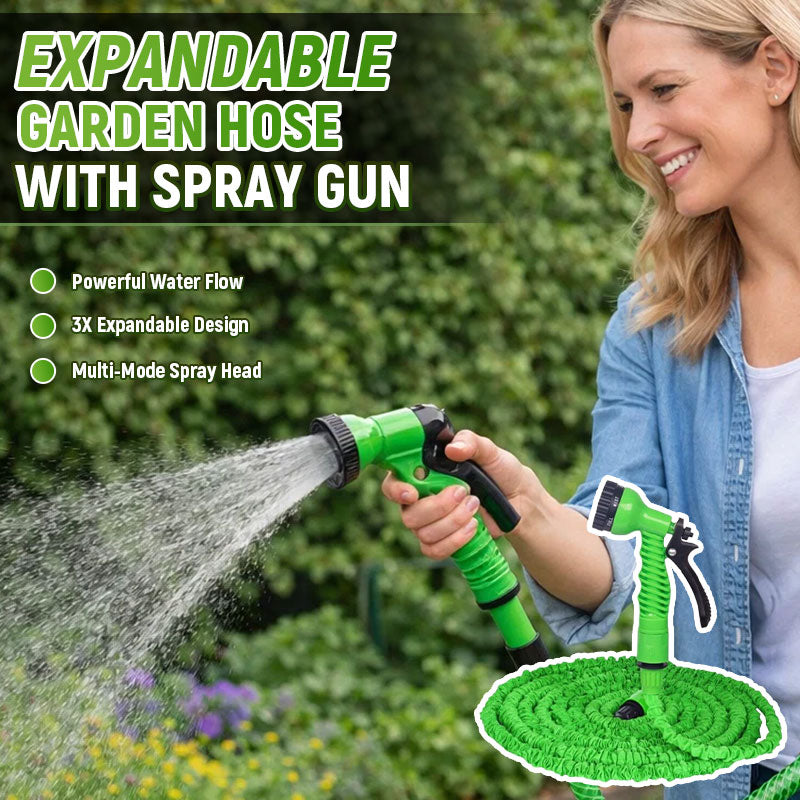Tubo da giardino estensibile con pistola a spruzzo
