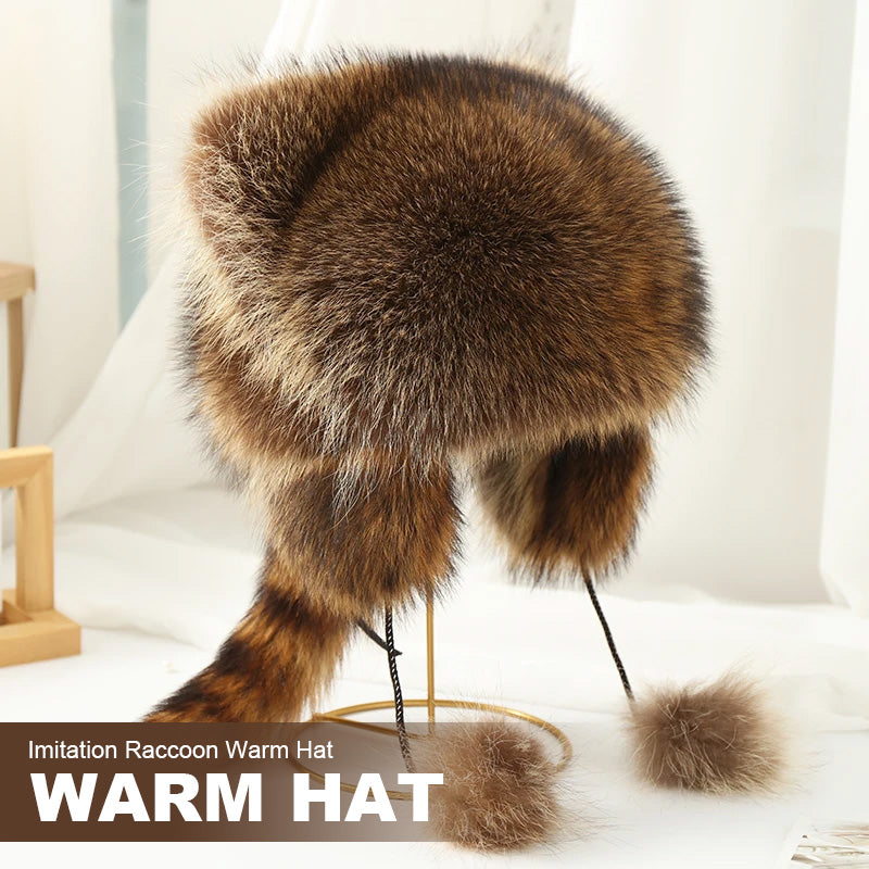 Cappello caldo imitazione procione