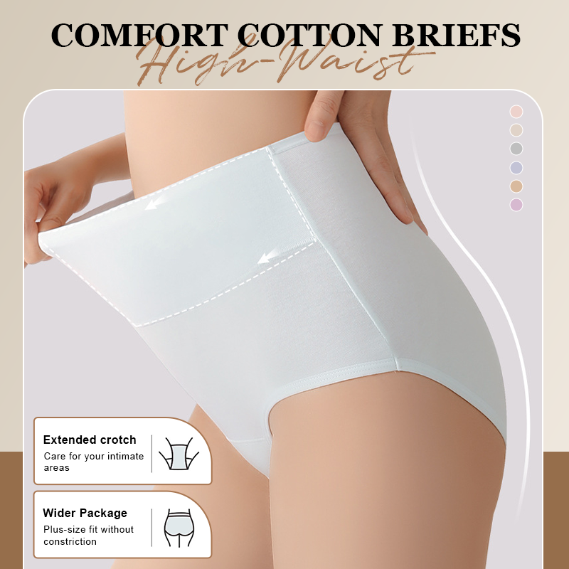 🤍 Slip comodi in cotone a vita alta