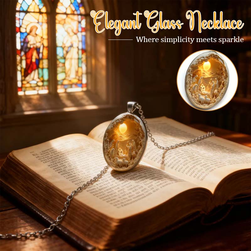 Elegante collana in vetro