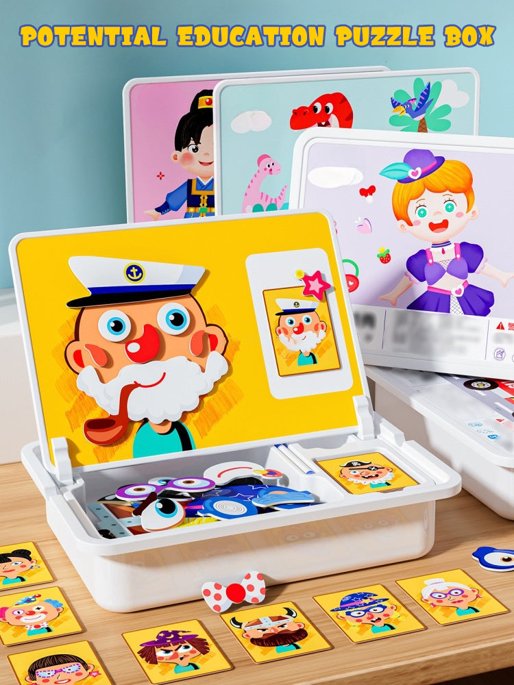 Puzzle magnetici con facce
