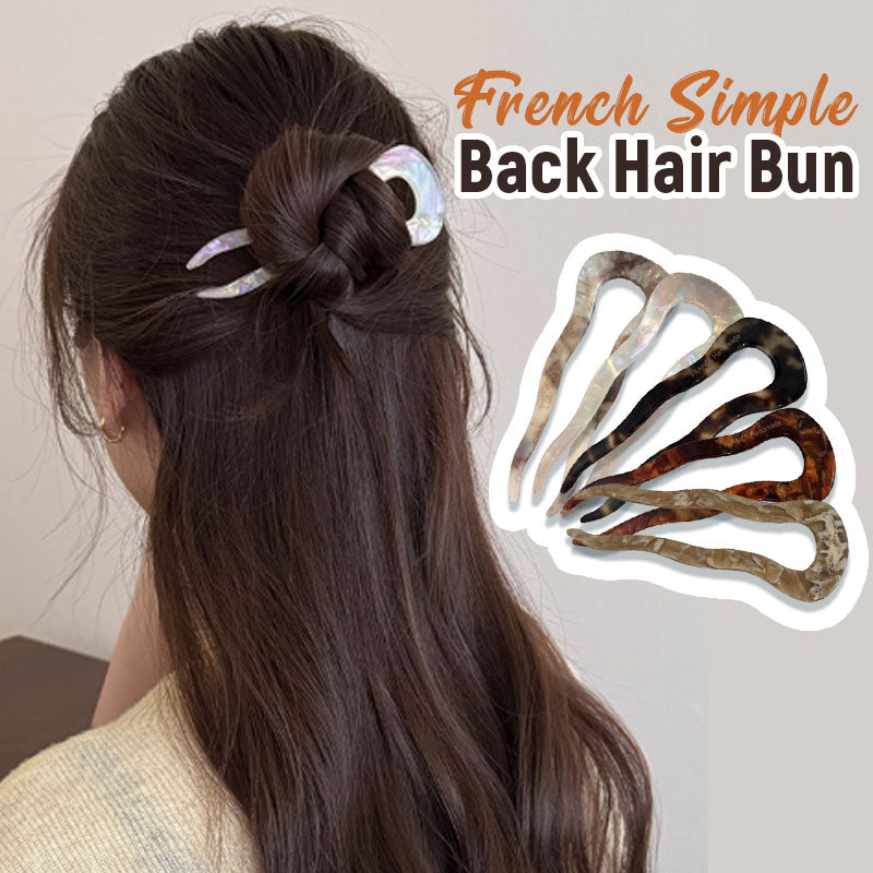 Chignon semplice francese per capelli all'indietro