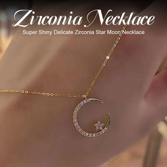 Collana Super Shiny Exquisite Zircon Star Moon