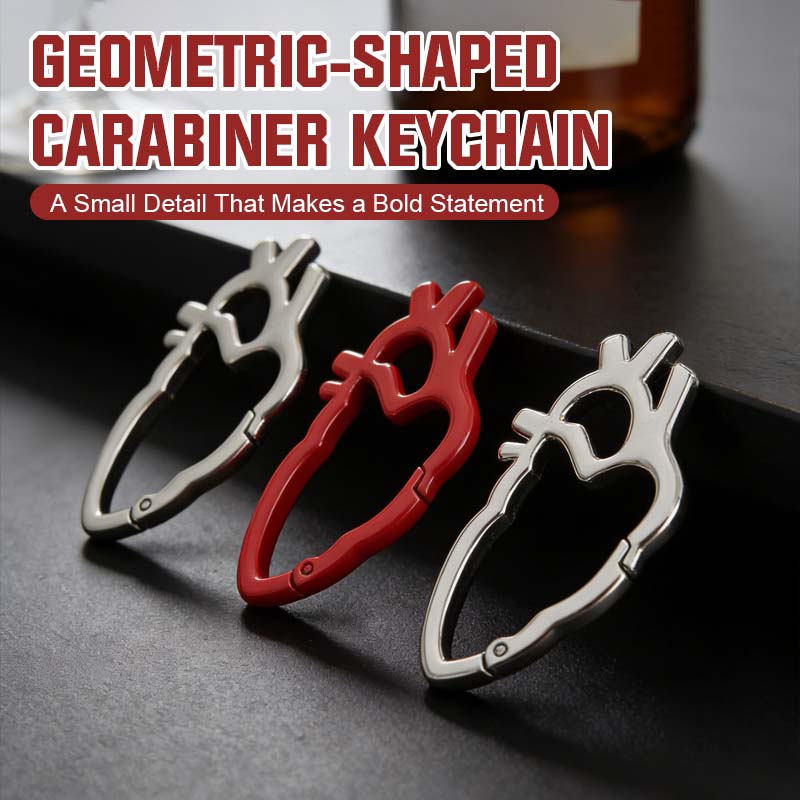 ❤️ Portachiavi con moschettone di forma geometric
